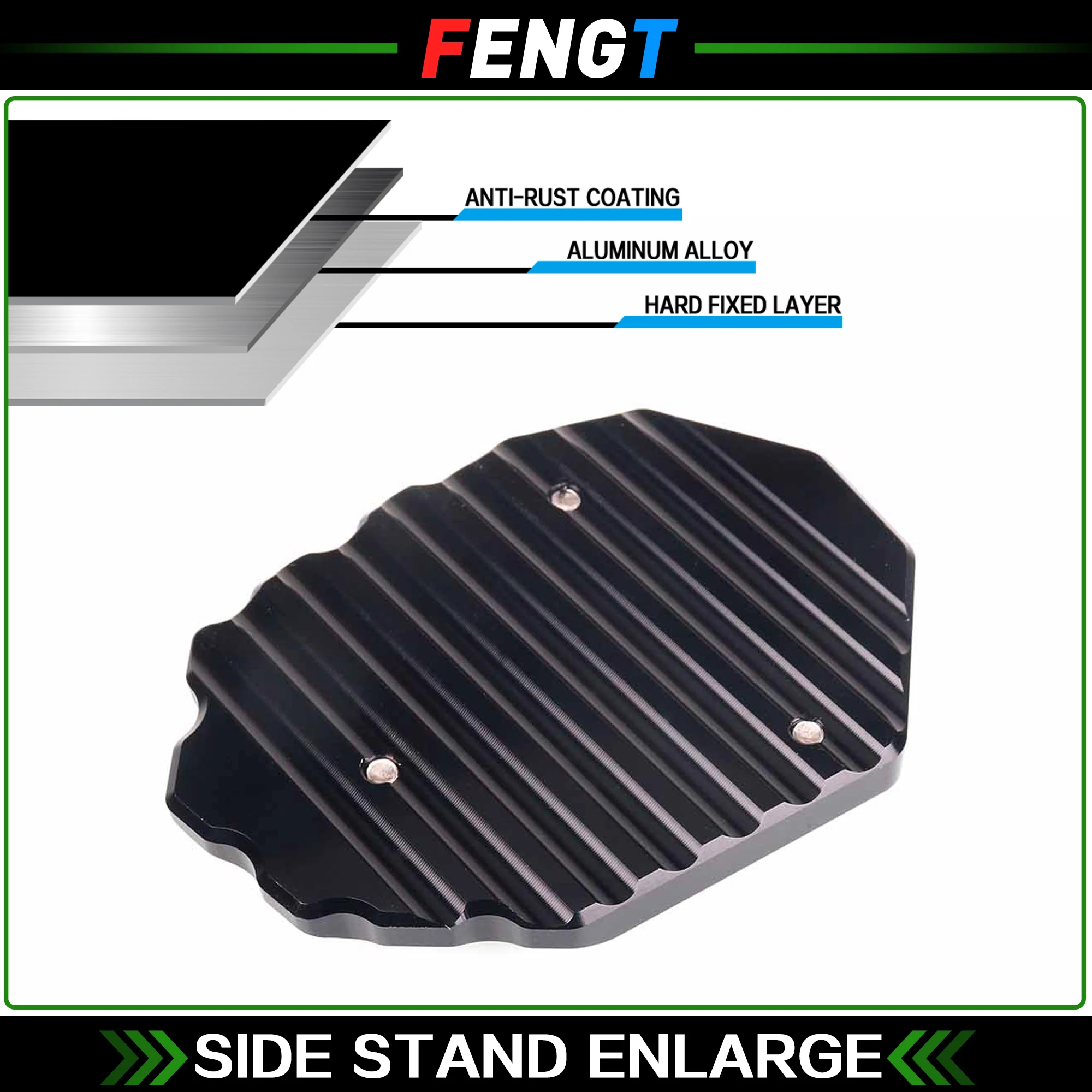 Enhanced Motorcycle CNC Kickstand Foot Extension Pad Support Plate Pedal Footrest