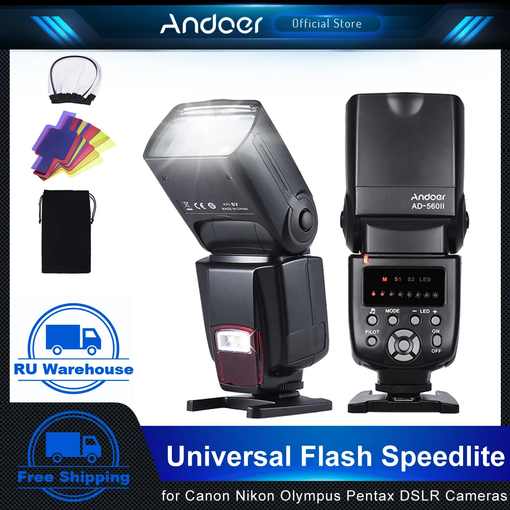 Andoer Flash Universal Flash Speedlite For Canon Nikon Olympus Pentax