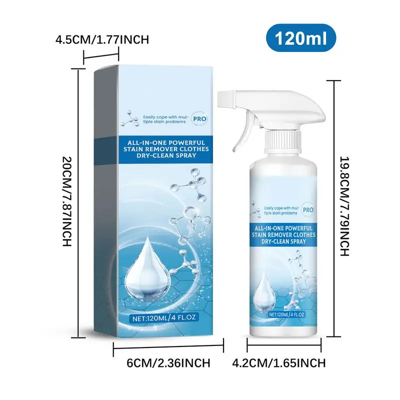Vanish Stain Remover No-Wash Laundry Spray Stain Remover 120ml Fabric For Removes Oil Paint Blood And Pet Stains
