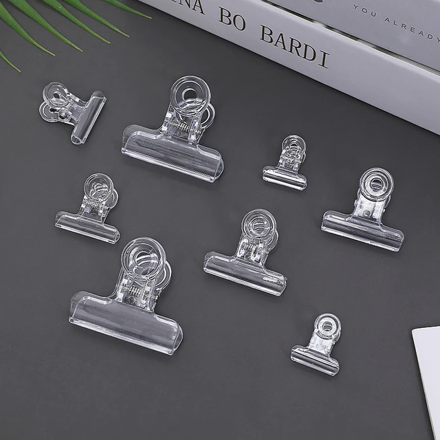 100Pcs Mini Plastic Craft Clips Art 2.5cm Hanging Photo Clips Clothes  (Transparent, Assorted Color)