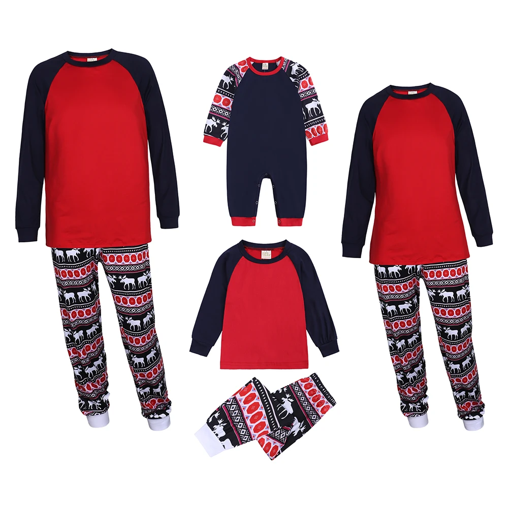 son and daughter matching outfits Christmas Sleepwear Father Mother Children&Baby Matching Family Pajamas Sets Long Sleeve Tee and Bottom Loungewear matching christmas outfits Family Matching Outfits