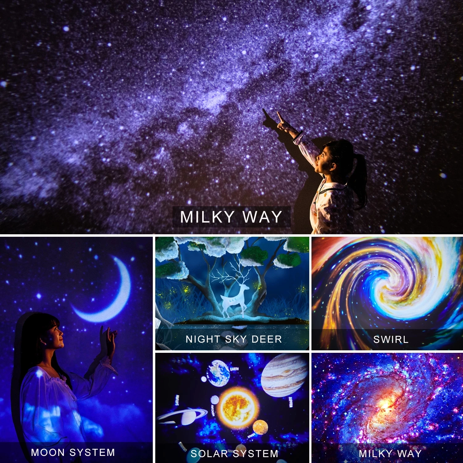 Planetarium Projector Galaxy Projector Star Projector 13 Sheets Of Film  Meet Fantasy of Starry Sky Extreme Romantic For Bedroom - AliExpress