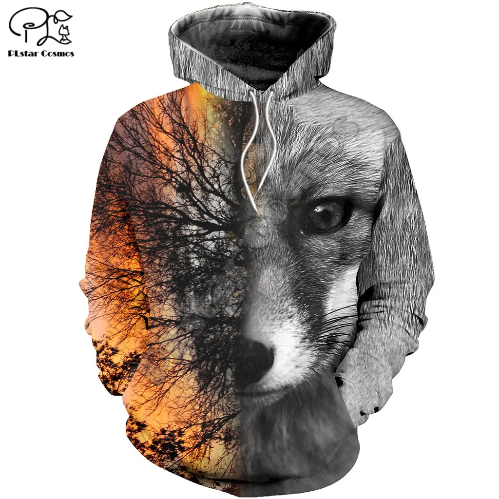 

PLstar Cosmos Cute Fox Animal 3D Printed New Fashion Hoodies Sweatshirts Zip Hoded For Men/Women Casual Streetwear Apparel F15