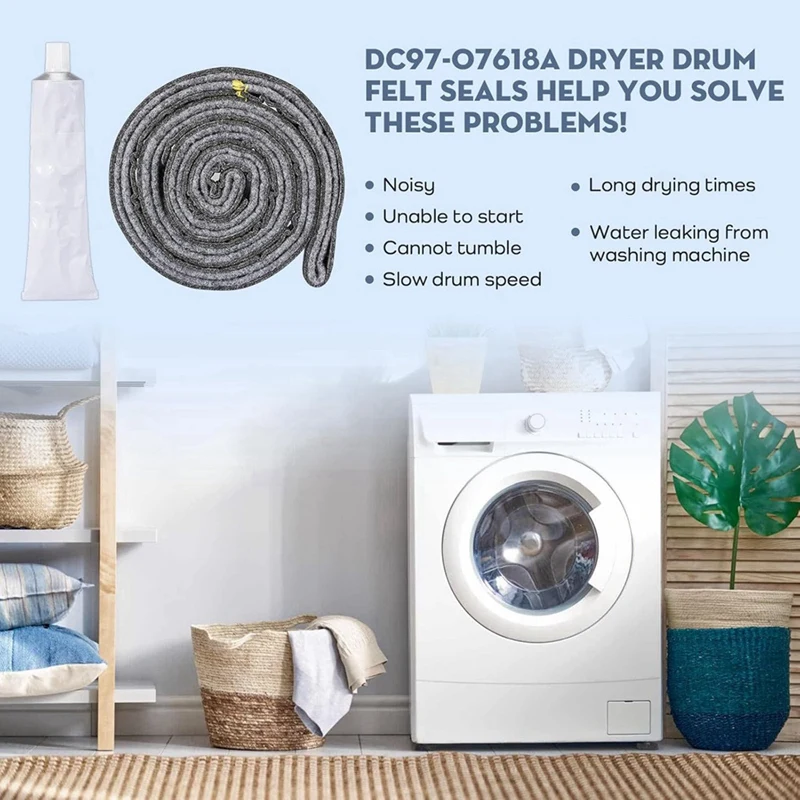 DC97-07618A 건조기 드럼 펠트 씰 (건조기 펠트 드럼 씰) DV45H7000EW/A2 DV42H5000EW/A3 DV42H5200EW 소매