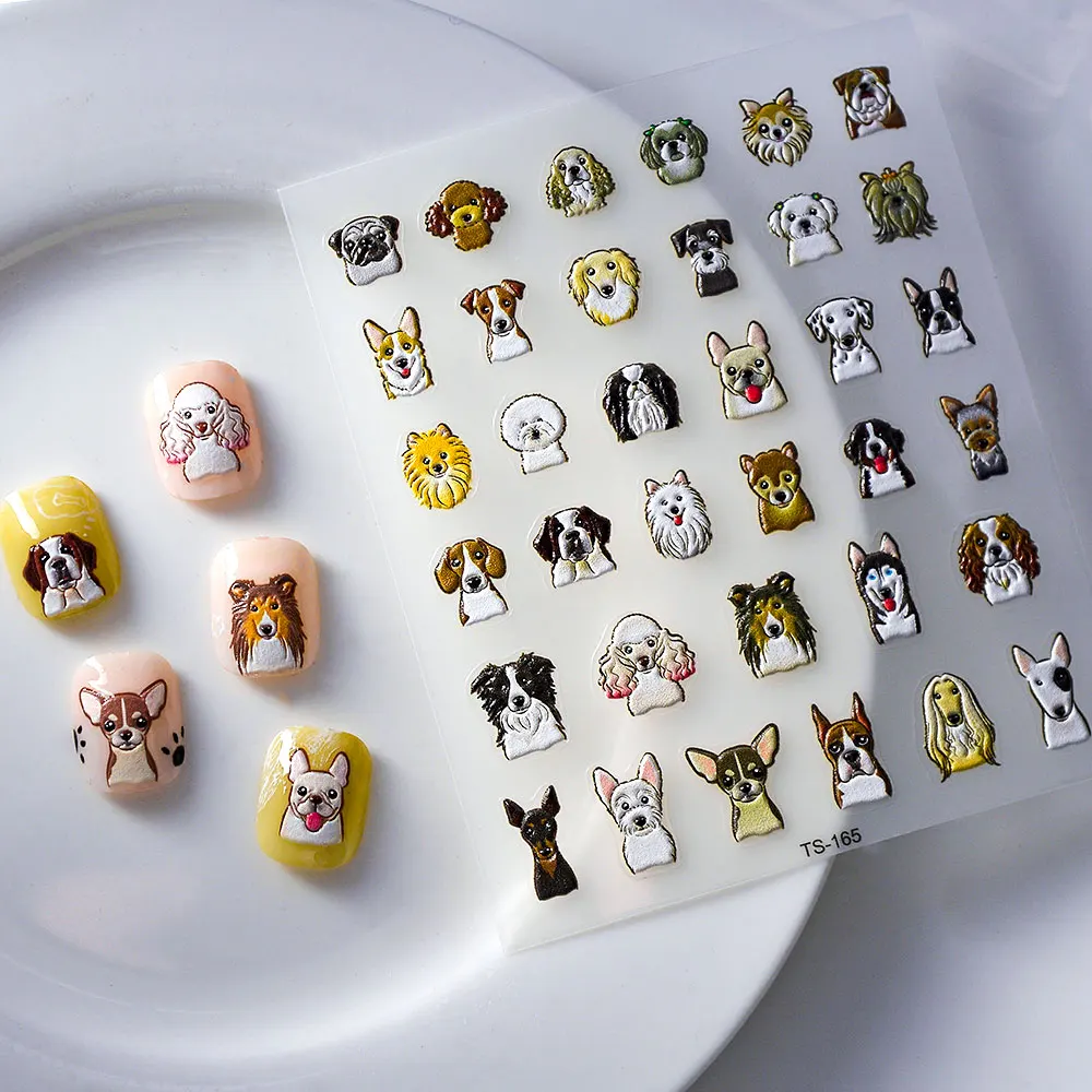 Dog Collection 5D Nail Art Sticker Decal Manicure nail stickers,nail art decoration,nail decals