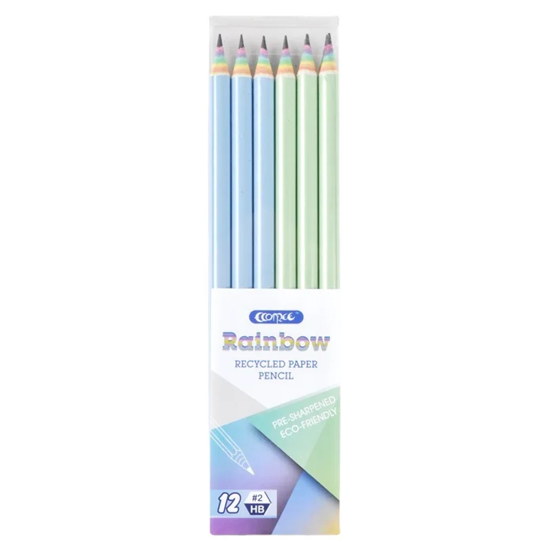 Recycled Rainbow Pencil Set