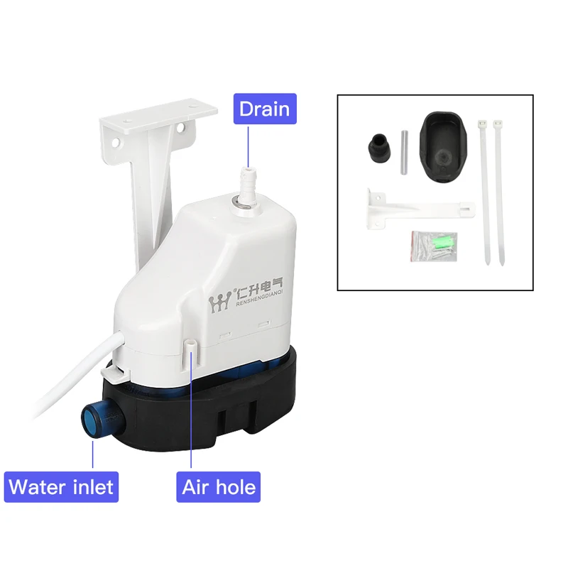 220V 24L/H 40L/H อัตโนมัติ ULTRA-Quiet คอนเดนเสทปั๊ม RS-24C/40C คอนเดนเสทปั๊มยก 1-3P ON-Hook Air Conditioner ระบายน้ํา 1