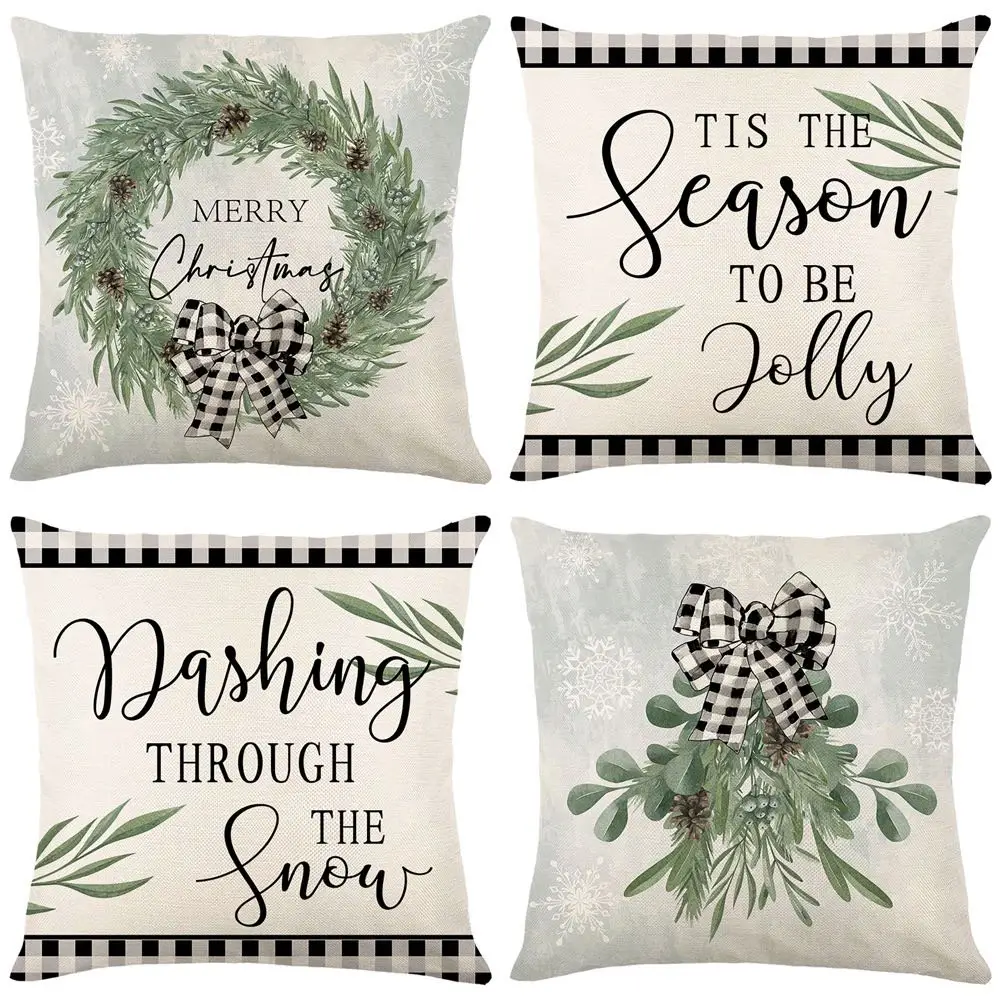 45cm Christmas decorations merry Christmas cushion cover pillowcase home ornament new year decor 2025 Noel