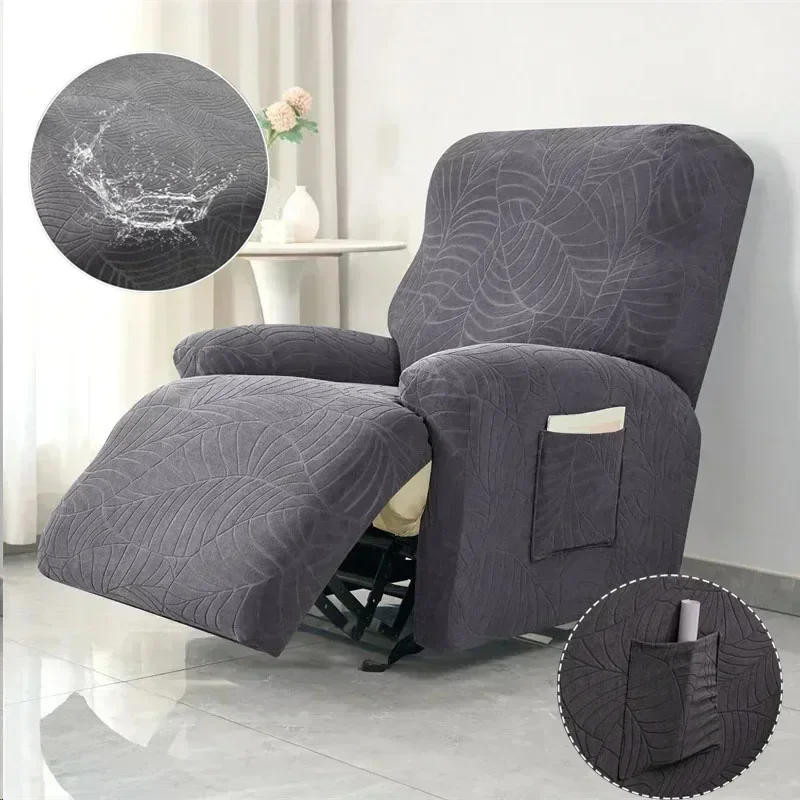Leaves Jacquard Recliner Chair Cover  Chair Covers Elastic Spandex Single Sofa Covers Armchair Slipcover Couch Protector 3