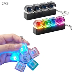 Enhanced Fidget Keyboard Pop It - Transparent Button Toy for Stress Relief and Office Fun (2PCS)