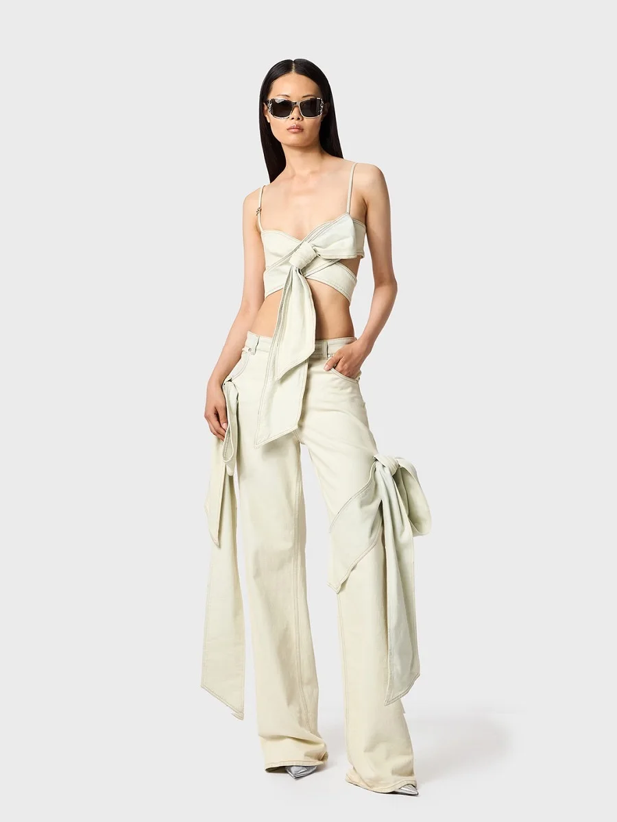

traf 2024 Ms. Jeans Trends Cotton Loose Casual High Waist Womens Trousers y2k Clothing New Fashion High Quality Wide Leg Pants