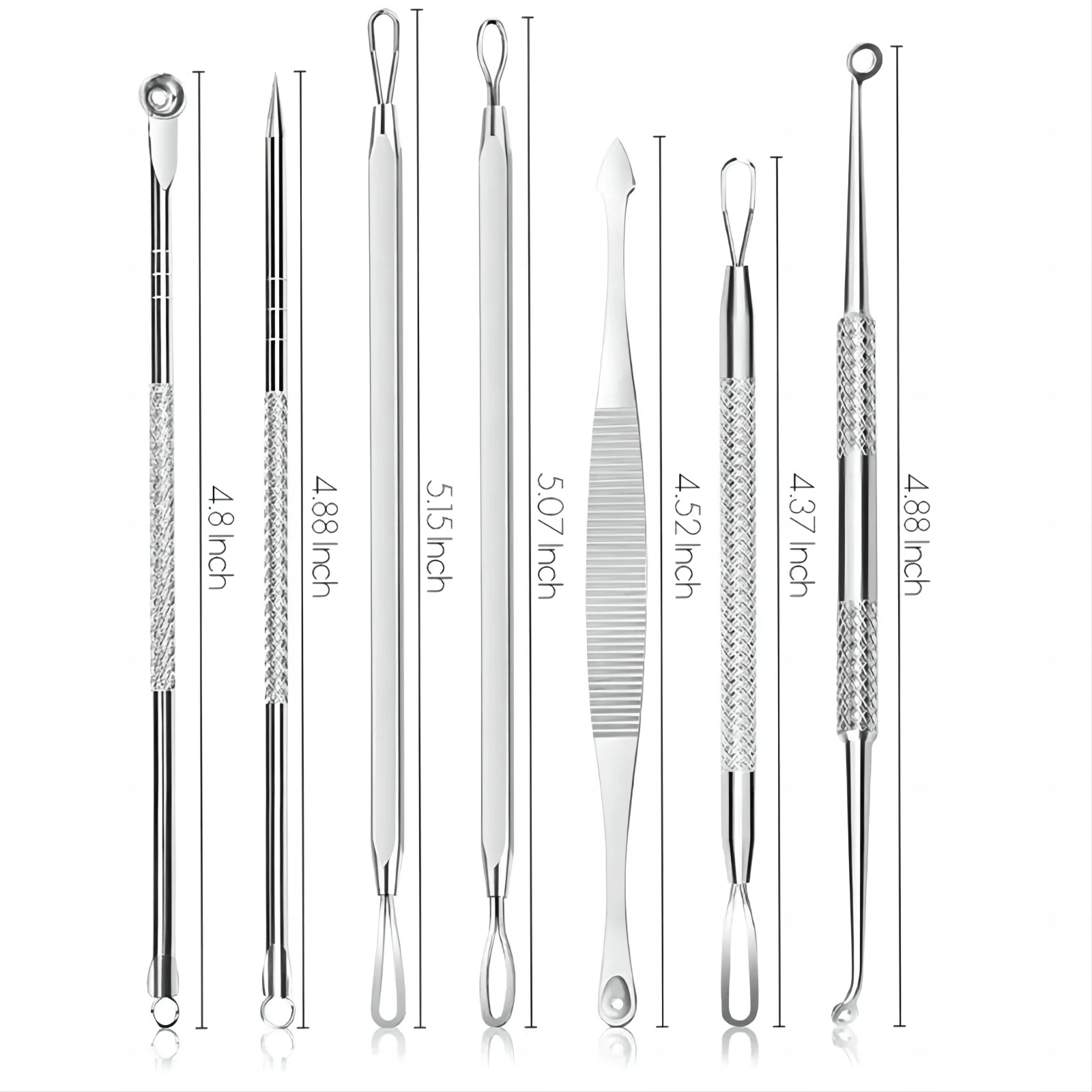 7pcs Blackhead Remover Kit Stainless Steel Needles Set Pimple Comedone Extractor