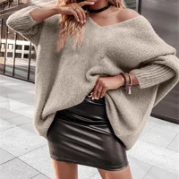 V-neck Sweater Kintted Women Crochet Pullovers Batwing Sleeve Streetwear Spring Autumn Winter Jumper Y2k Top Jumper Streetwear 1