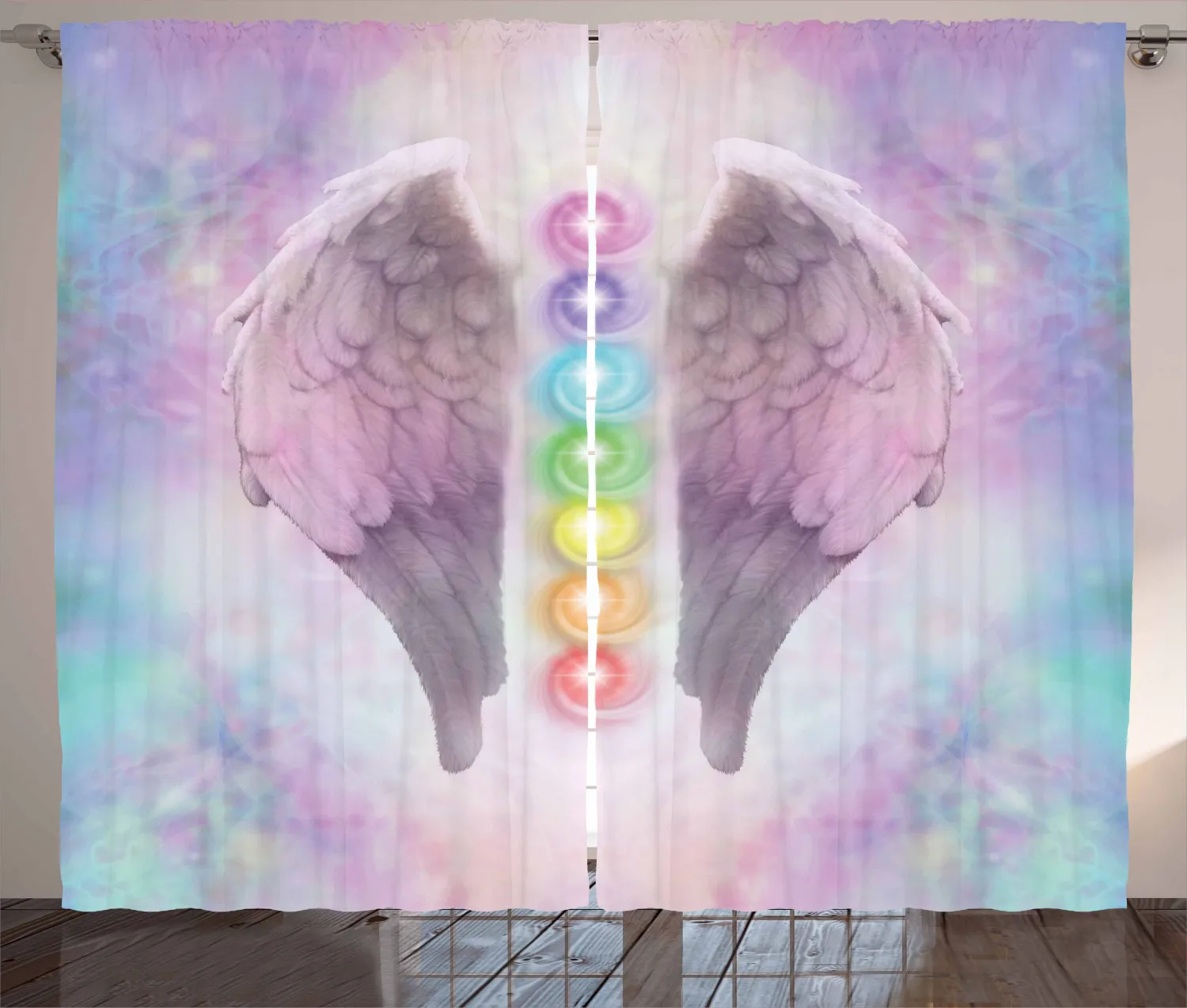 Tanio Angel Wings zasłony Mandala Ombre eteryczna Chakra sklep