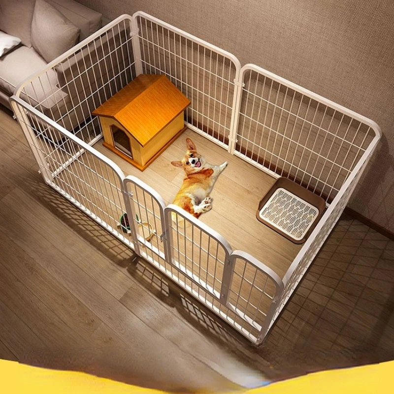 

Pet Fence Dog Indoor Dog Crate Small and Medium-Sized Dogs Teddy Corgi Isolation Door Protective Grating Fence Kennel