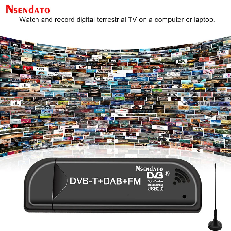 USB2.0 DAB FM DVB-T RTL2832U FC0012 SDR USB TV Dongle Stick Digital TV Tuner Receiver IR Remote with Antenna,Dropshipping