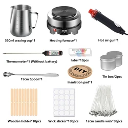 Candle Making Kit with Pouring Pot and Wax Melting Hot Plate - EU Plug (Standard kit)
