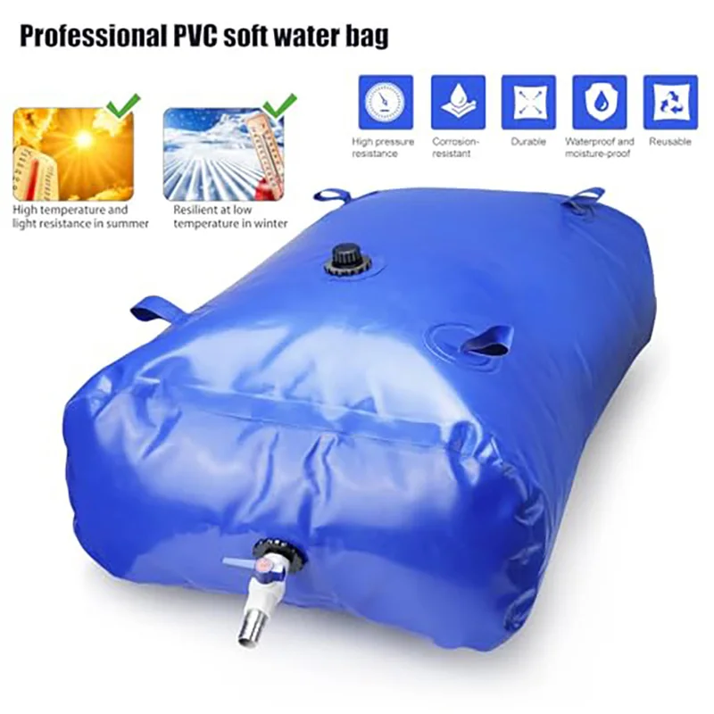 Foldable Water Bladder Storage Container for Drought Resistant Emergency Unicycle water storage bag