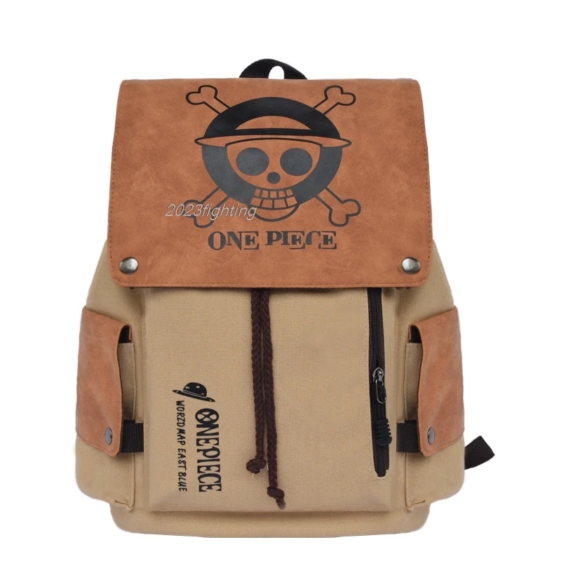 

ONE PIECE Backpacks Travel Canvas Backpacks Large School Bags For Teenager Boys Girls Travel Laptop Drawstring Mochila Rucksack