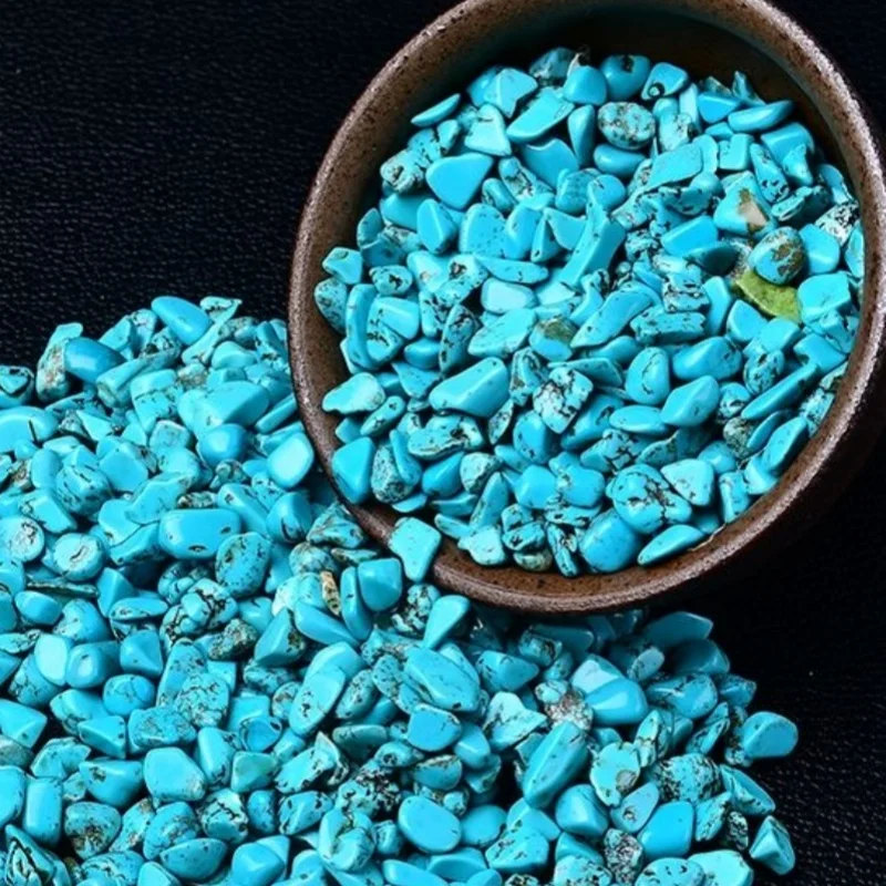 100g crushed turquoise, walnut inlaid with high porcelain and high blue, suitable for Wulanhua turquoise decoration, landscape M