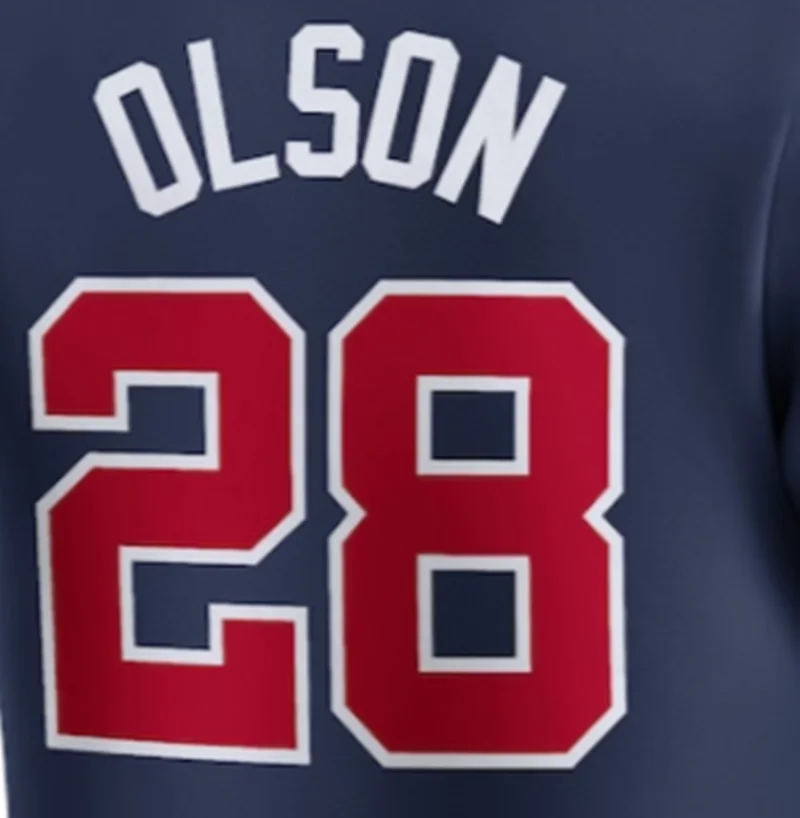 thumbnail image 1 of Camisetas de béisbol de la famosa marca Atlanta con bordados para hombres, mujeres y jóvenes, personalizadas #1 ALBIES #3MURPHY #13 ACUNAJR #27 RILEY OLAON, 1 of 5