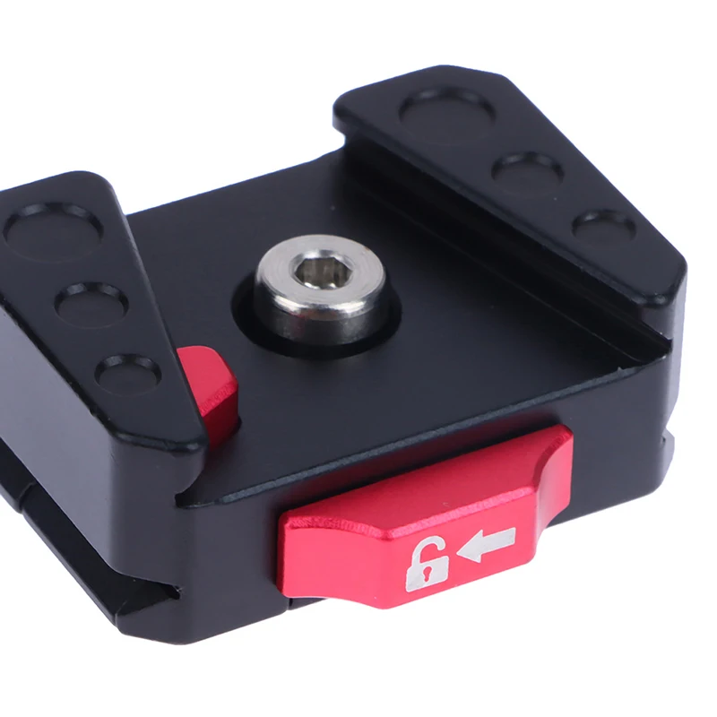 Description Picture 2 of itemQuick Release Plate Clamp V-Lock Mount for DSLR Action Camera 38mm Tripod Adapter Mount Plate Board Shoulder Strap Clamp Adapter
