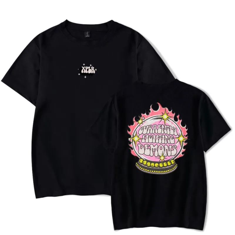 

XPLR CFD печать логотипа Sam и Colby футболка Merch унисекс Лето для мужчин/женщин Harajuku уличная одежда с коротким рукавом Футболка