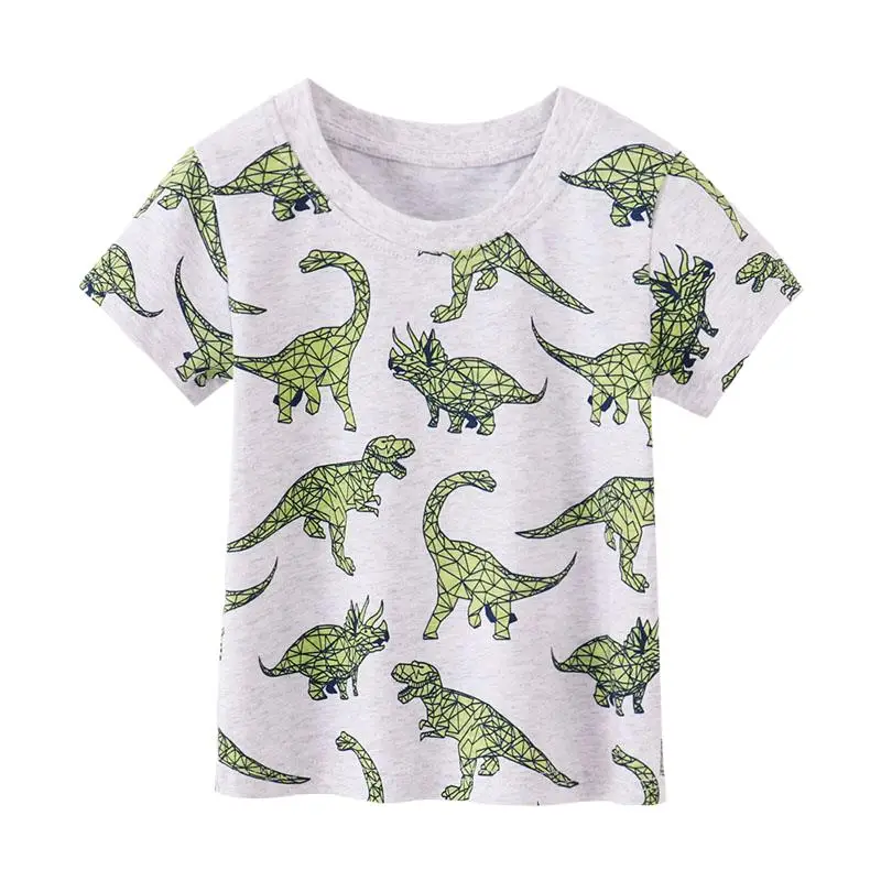 2025 Summer New Kids Clothes Toddler Baby Boys Wear Tees Cartoon Dinosaurs T Shirts Children's Clothing