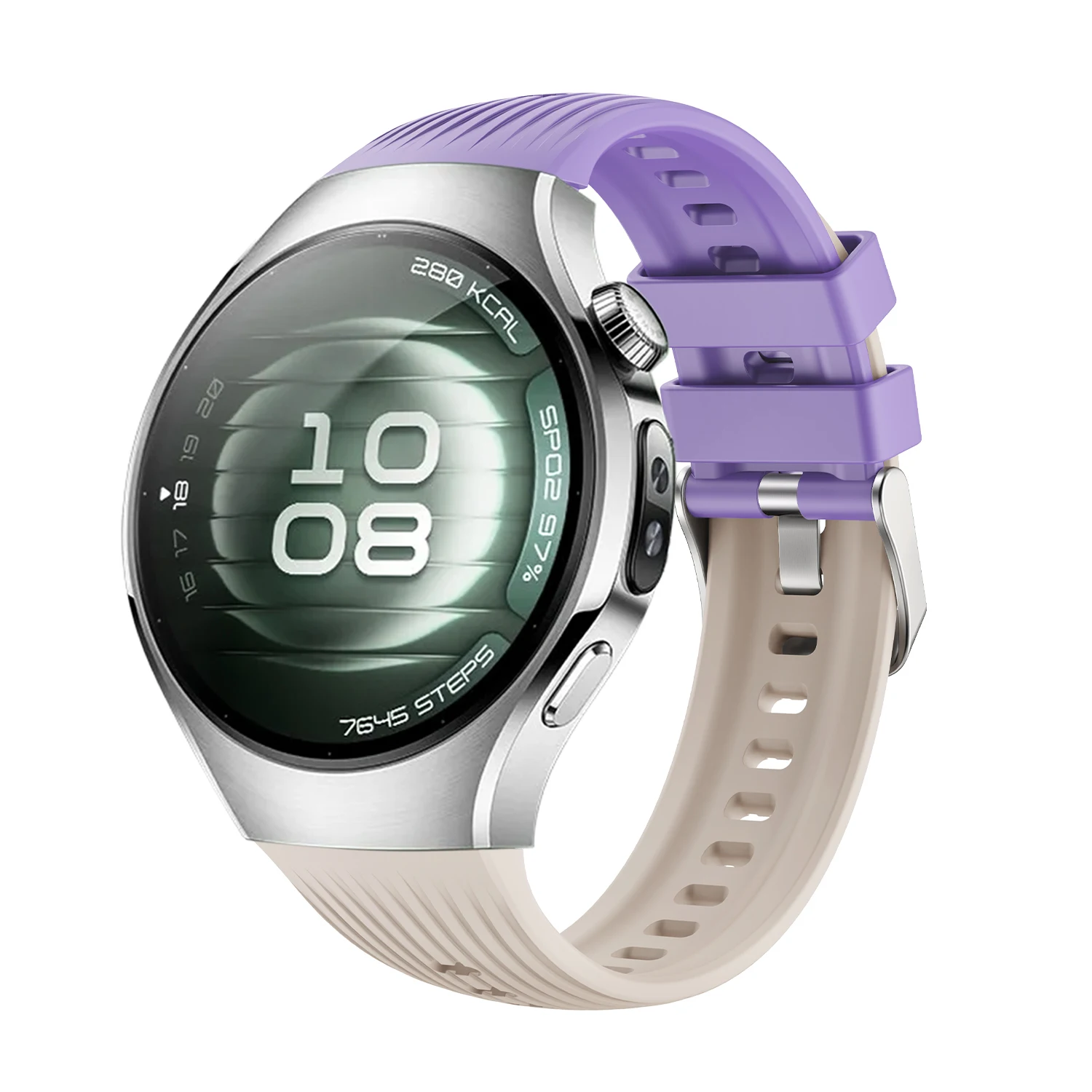 Breathable Silicone Sport Strap - No Gaps Elastic Smartwatch Band