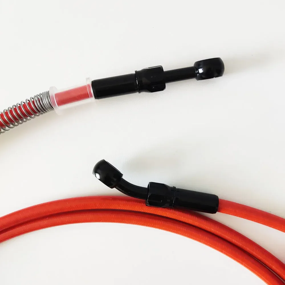 Brake Banjo Fitting Remove Aluminum Moto hydraulic Reinforced Brake Clutch Oil Hose Line 30~500CM M10 0 28 45 90 Degree 2 types