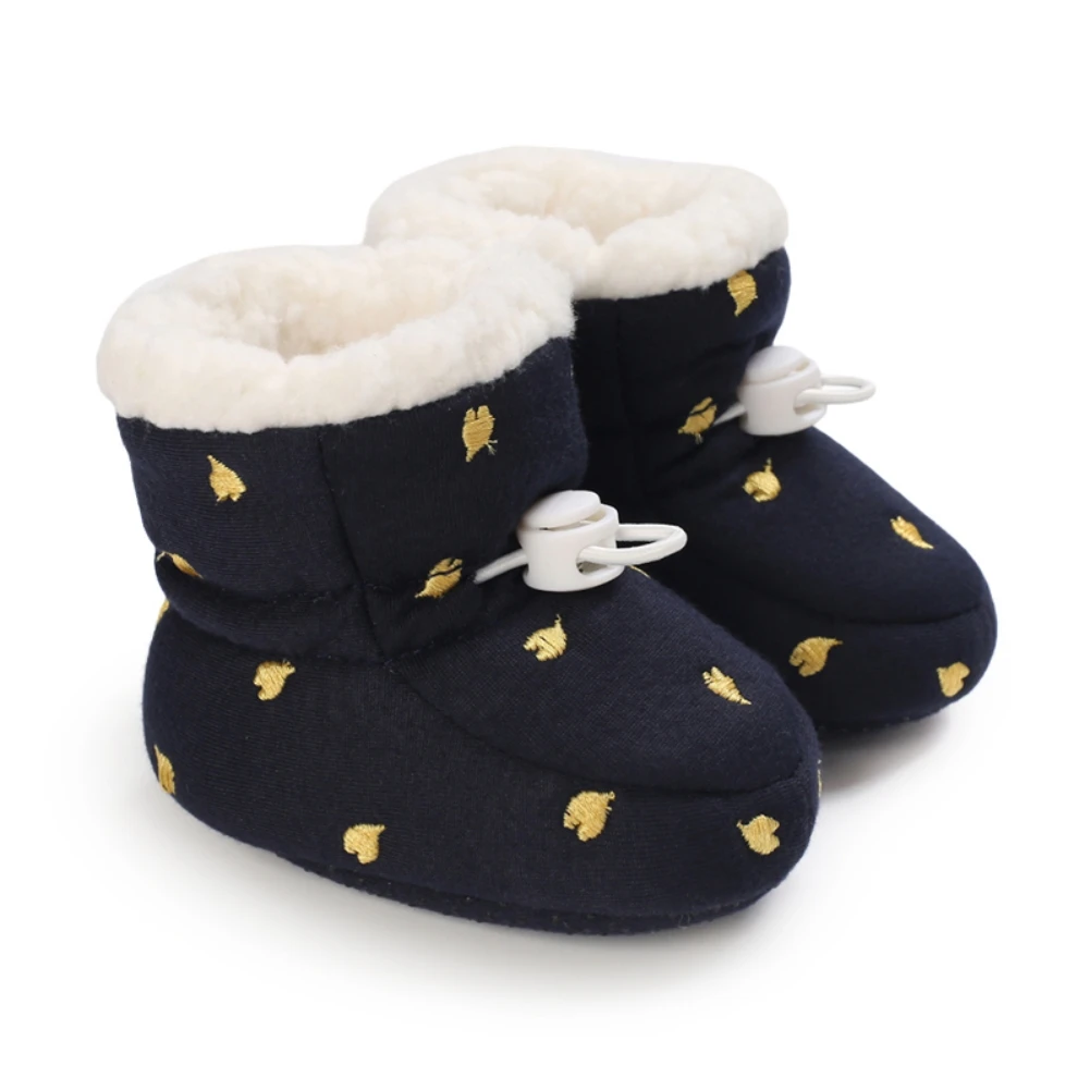 Winter Newborn Baby Cotton Booties Non-Slip Sole Toddler Boys Girls First Walkers Infant Warm Snow Boots 0-18M 1