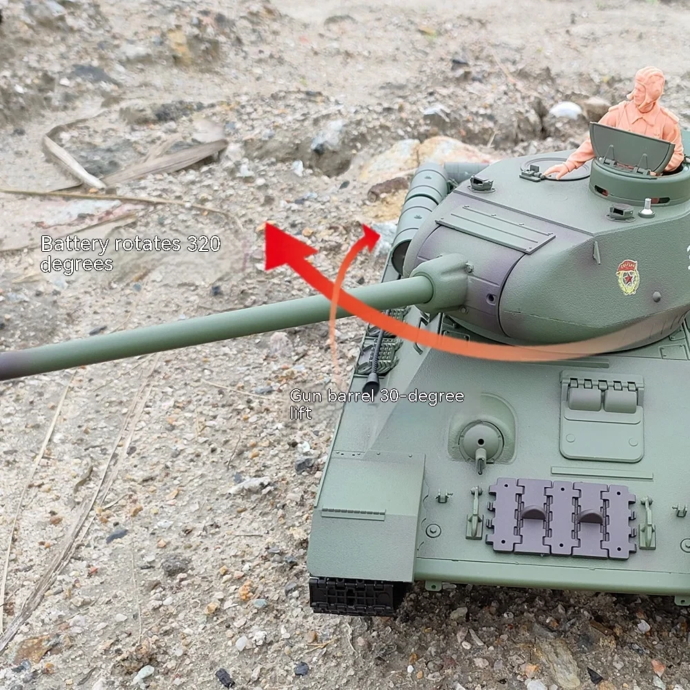 1:16 Henglong 3909-1 Russian T-34/85 Rc Metal Tracked Vehicle 7.0 Version Simulated Smoke Combat Armored Tank 4