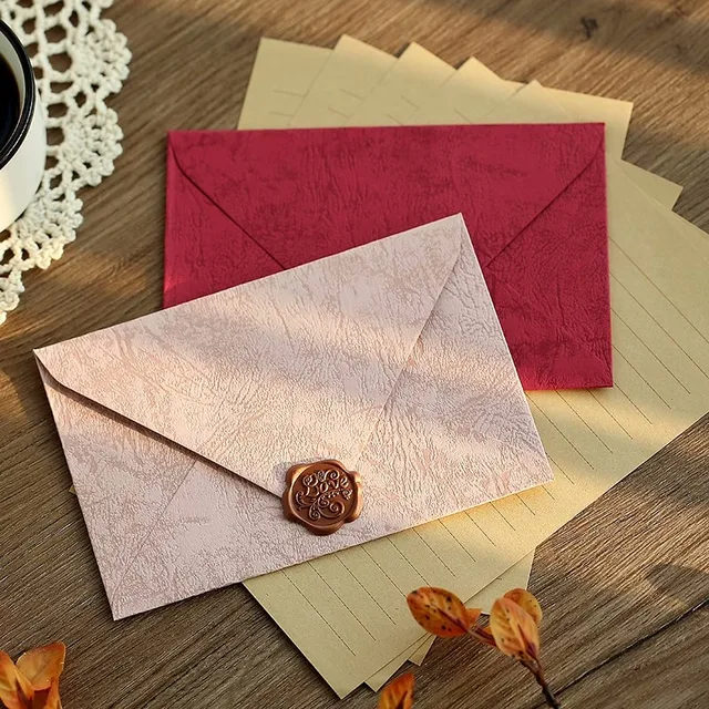 5pcs Vintage Solid Envelopes DIY Wedding Party Invitations Cards Envelopes for Letters Korean Stationery School Office Supplies