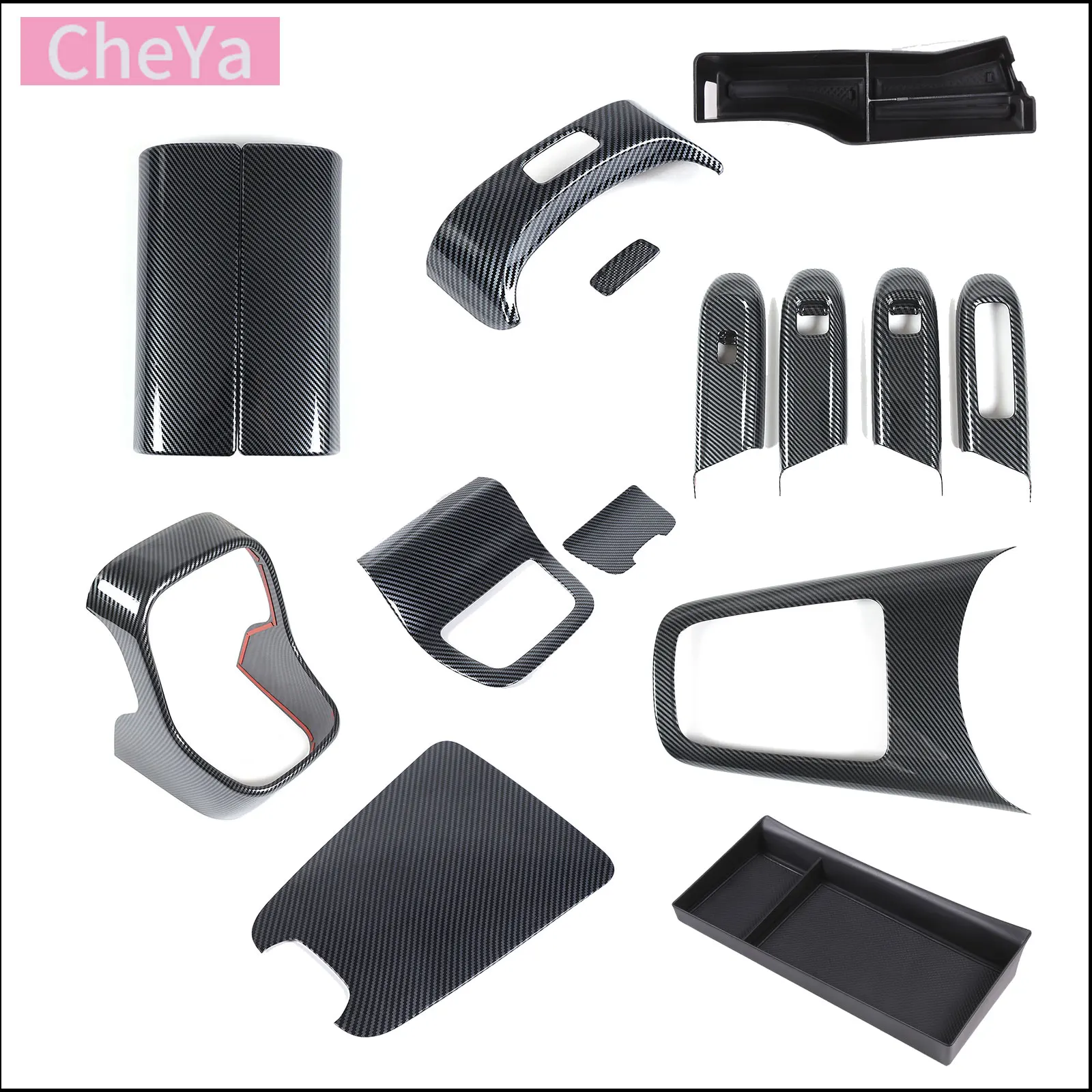 

cheya ABS Car Central Control Gear Panel Cover for Mercedes Benz E-Class W214 2024+ Full et of Accessories