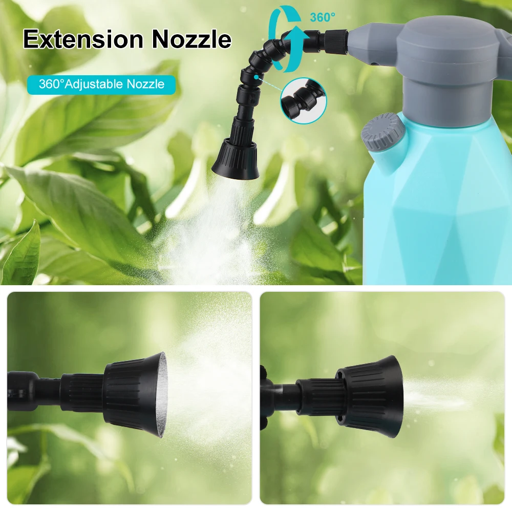 Garden Sprayer Bottle 2L Manual Sprayer USB Rechargeable Car Washing Foam Sprinkling Pot Watering Cans