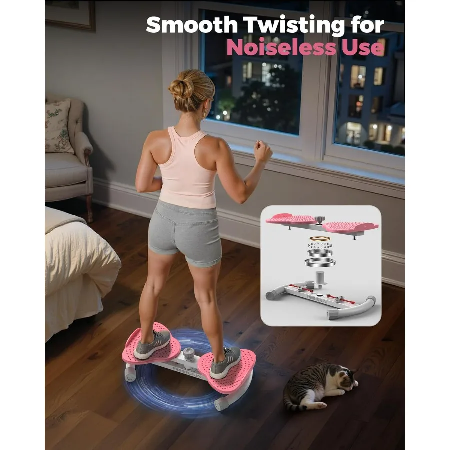 Waist Twister Machine, Noiseless Ab Twister Board for Core Strength, Slim Waist and Toned Abs, Waist Twisting Machine for Home G