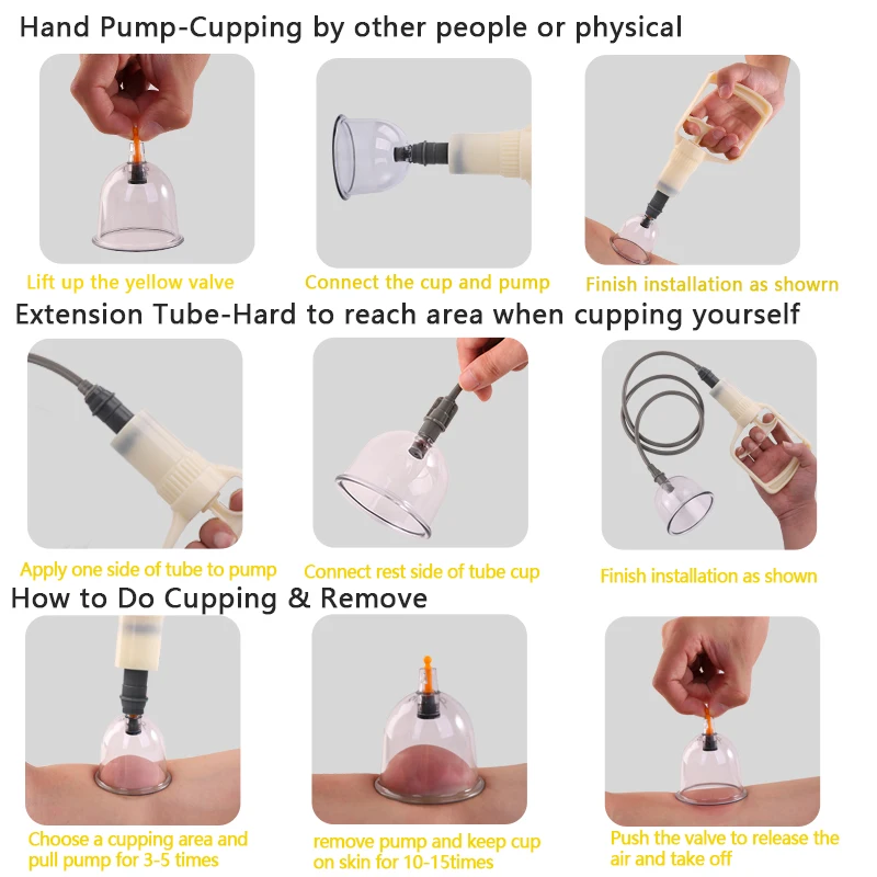 Cupping Therapy Set Vacuum Cupping Vacuum Cupping massage device Set Suction Cups Massage Physiotherapy Jars Chinese Medicine An 6