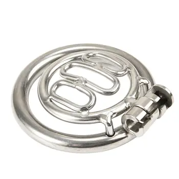 Stainless steel penis cage male small metal penis lock Bird Chastity cage belt cock ring slave bondage restraint man sex toy 5