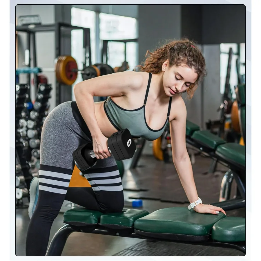 15LB Adjustable Dumbbell Set Free Weights Dumbbells Set for Women Men Hand Weights Sets Adjust Dumbbell Weight Sets for Home Gym