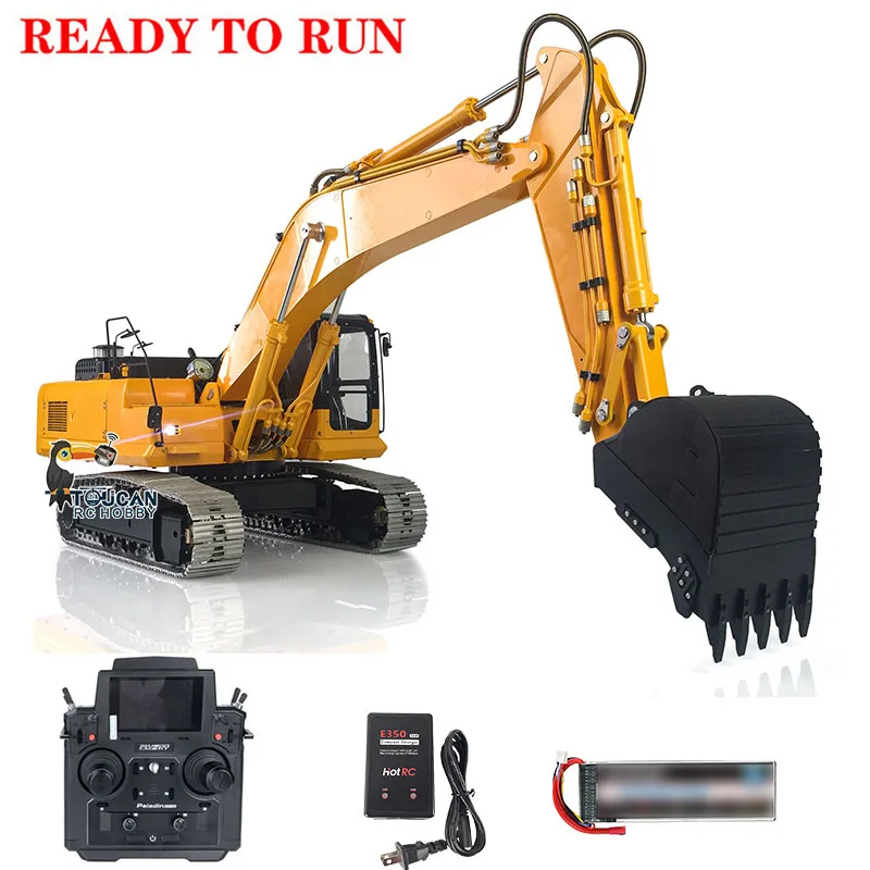 Lesu 1/14 Metal RC Hydraulic Excavator For Diy Pc360 CNC RTR Boys Toys Gifts With Pl18 Control Painted Finished Trucks Thzh1202 2