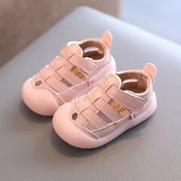Baby Sandals Summer Infant Beach Shoes Baby Boy Girl Sandals Newborn First Walkers Soft PU Leather Close-toed Sandals For Baby 2
