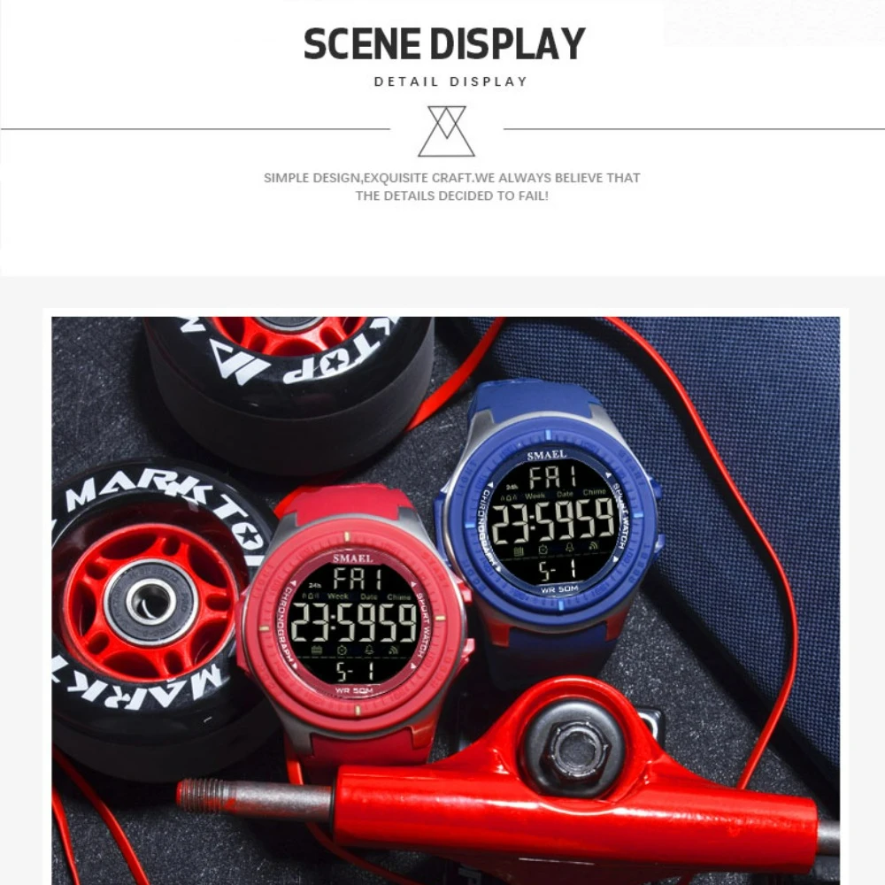 Trend Male and Female Students Digital Watch Multi-functional Men's Sport Waterproof Electronic Watch Relógio Digital Masculino