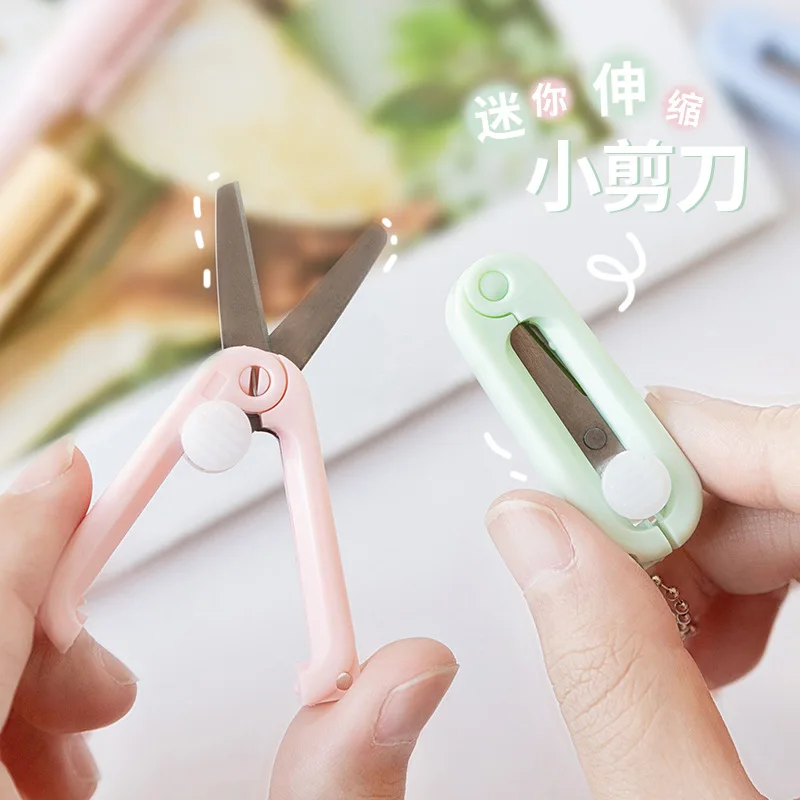 

Creative Mini Cute Portable Folding Scissors Multifunctional Paper-Cutting Art Tool Stationary Scissors Office School Supplies
