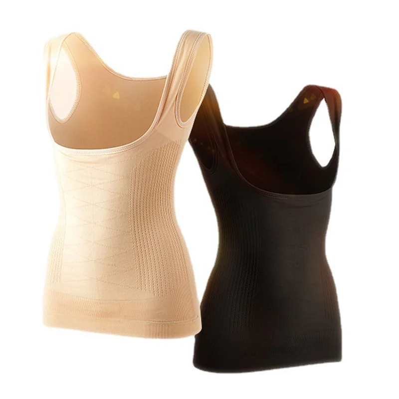 

Seamless Body Shaping Chest Support Vest Slimming Tighten Up Abdomen Postpartum Repaired Tops Reinforced Soft U-shaped Bodysuit