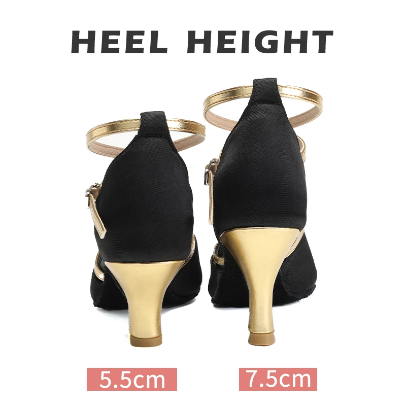 Ballroom Latin Dance Shoes Girl Women Lady&rsquo;s Professional Salsa Tango Party Dancing Shoes High Quality Heels About 5.5/7.5cm dance shoes