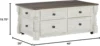 Havalance Farmhouse Lift Top Coffee Table with 4 Storage Drawers and Small Storage Tray, Whitewash 3