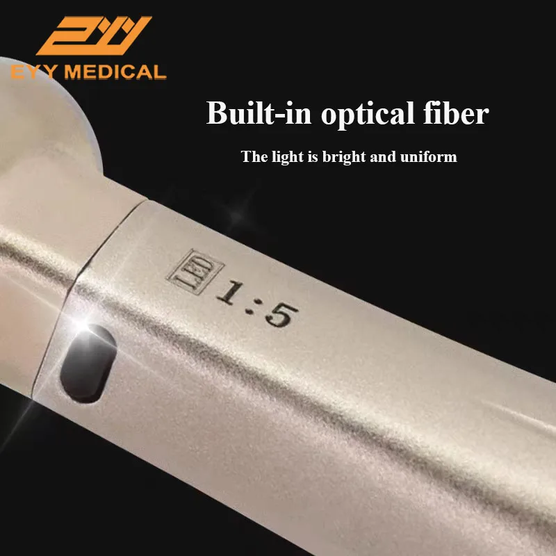 

Dental Material LED Micromotor 1:5 Fiber Optic Contra Angle For Brushless Electric Motor Red Ring Professional Dentista Tool Kit