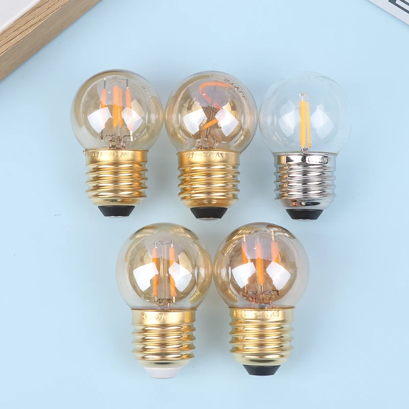 

G40 LED Mini Globe Light Bulb 1/1.5/2/3W Filament Bulb Warm White 2700K Vintage Decorative String LED Lamps E26 E27 Base Bulbs