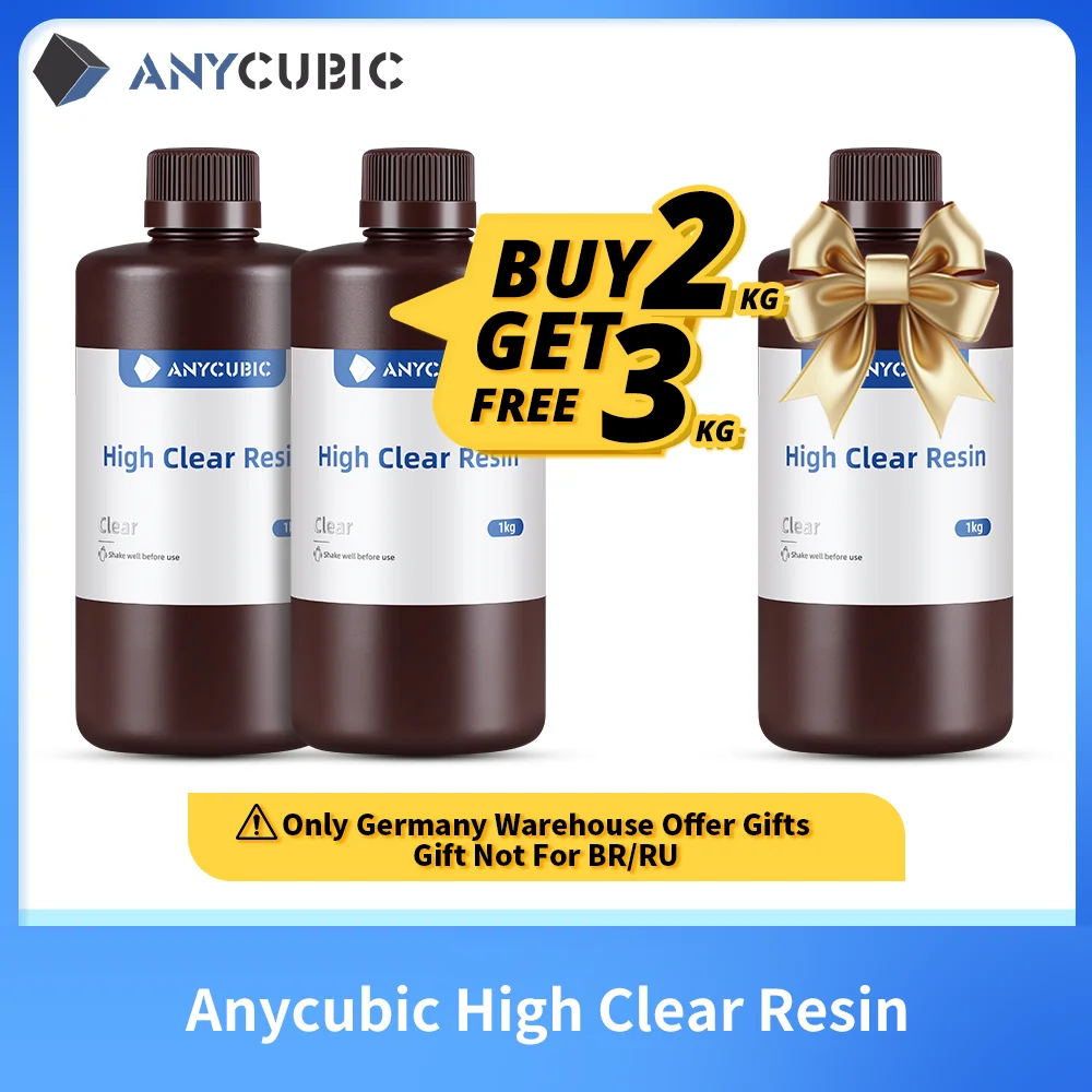 Anycubic-resina Alta Clara para Impressora 3d Lcd Materiais de Impressão Resistente Garrafa Líquida Amarelante Photon Mono 4k