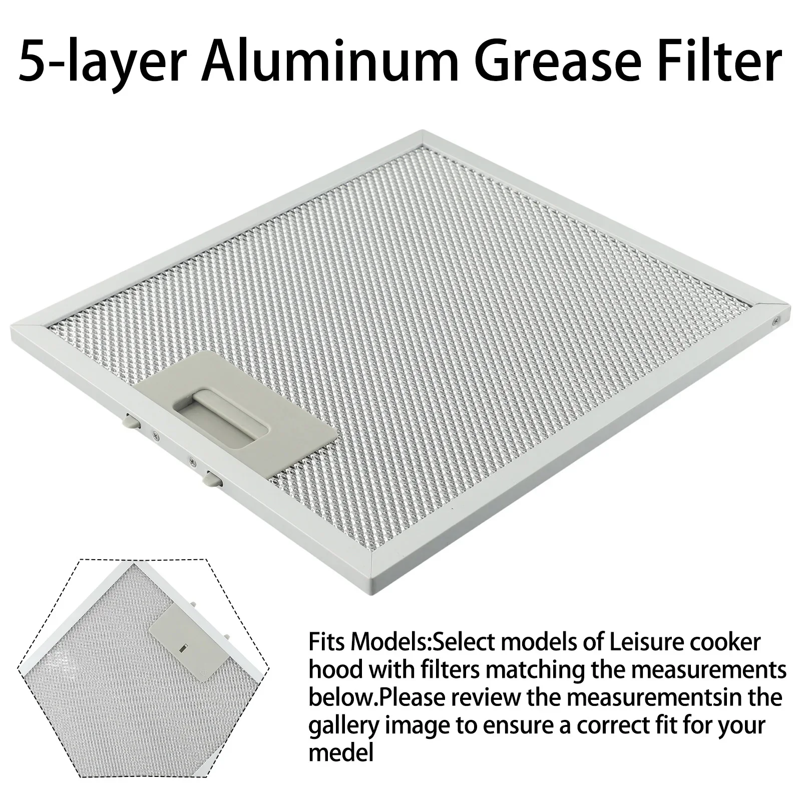 

23x26cm Range Hood Filter 5 Layers Cooker Hood Grease Filter Kitchen Extractor Ventilation Aluminium Aspirator Filter Mesh